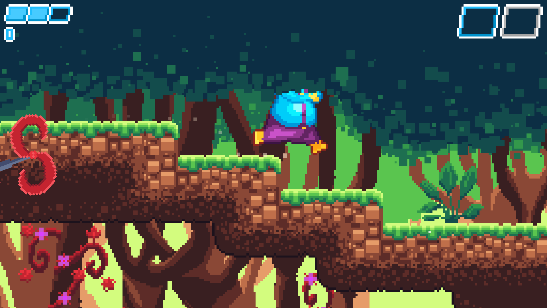 Ulton's Quest, um jogo de Plataforma e Aventura 2D retrô em pixel art.